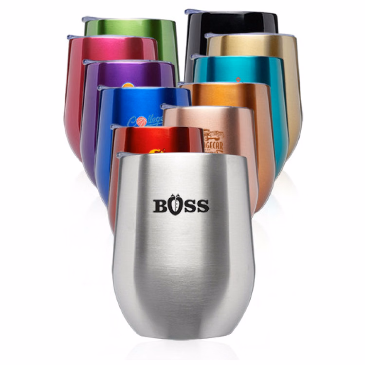 11 oz Stemless Wine Glass with Lid - BPA Free