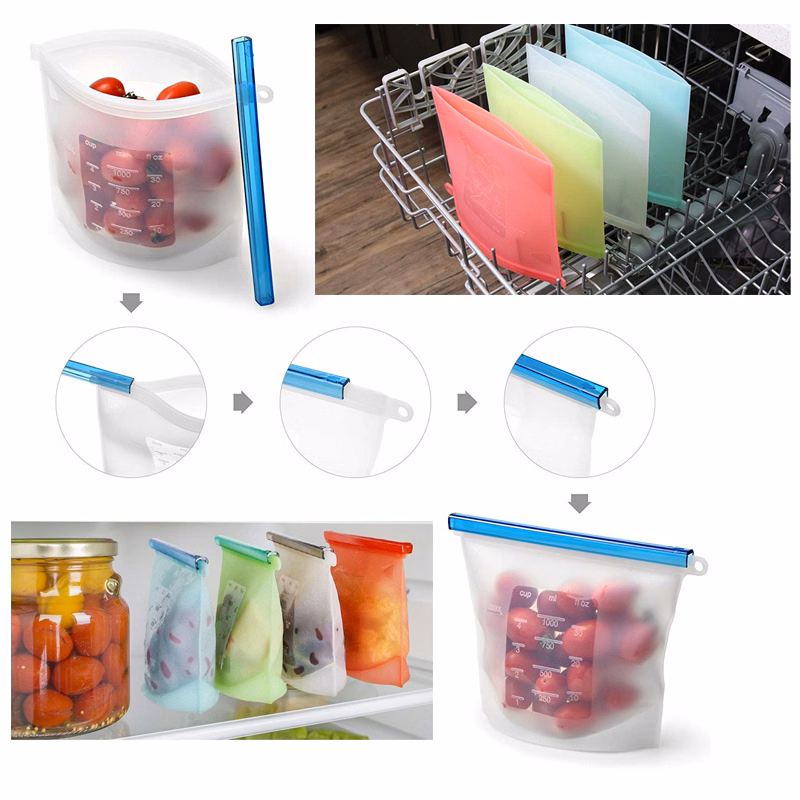 Multifunctional silicone fresh-keeping bag