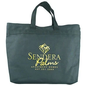 10 Oz. Colored Canvas Zippered Tote w/Gusset (14"x11"x3") 1