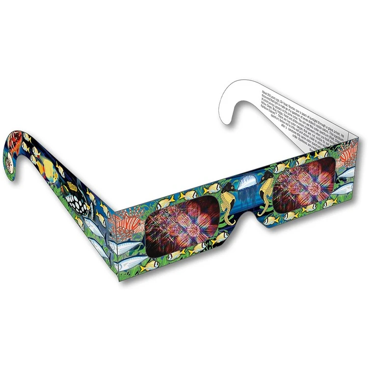 Rainbow Diffraction Glasses - Tropical Fish - Stock Imprint 1