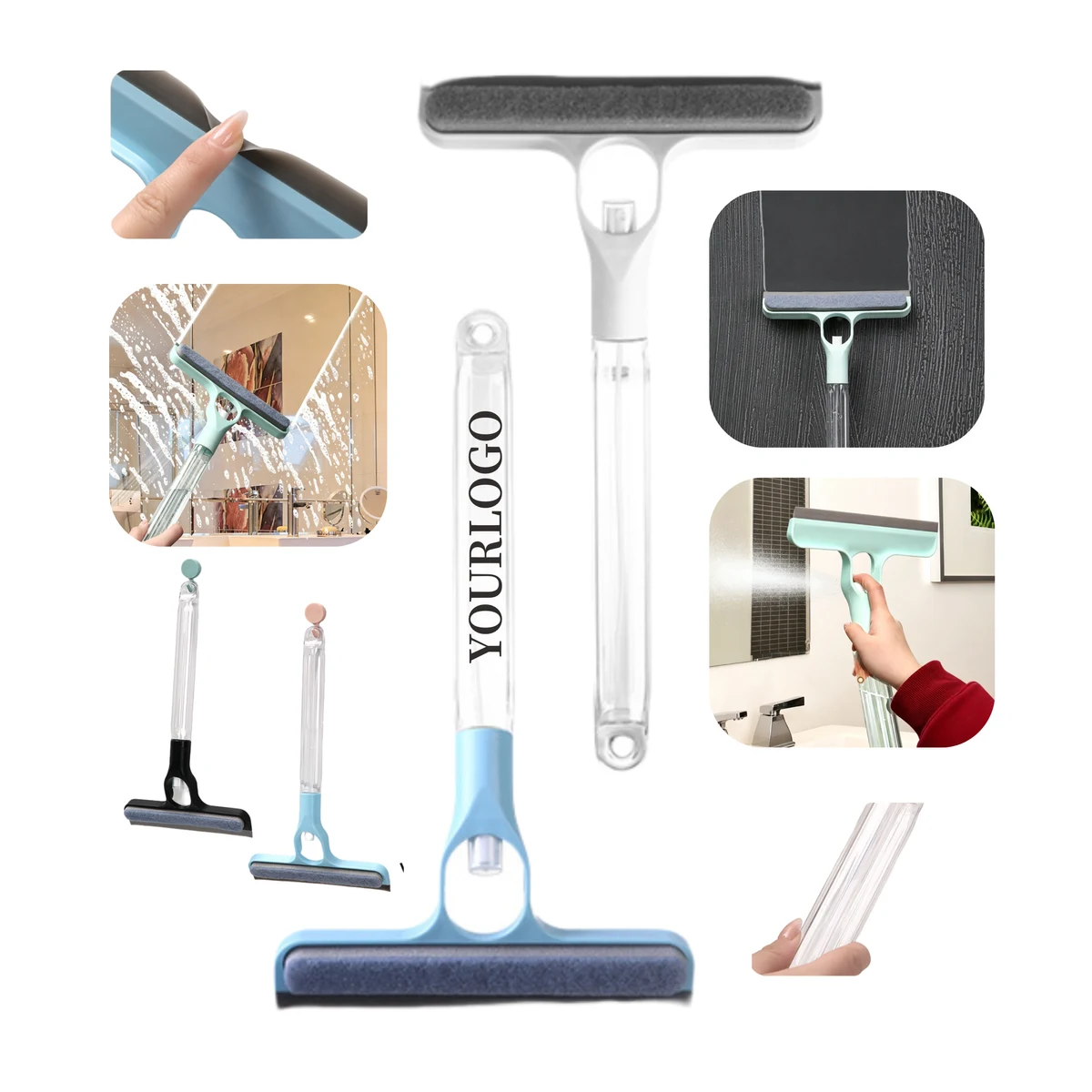 Spray Scrub Squeegee 3-in-1 Window Cleaner 1