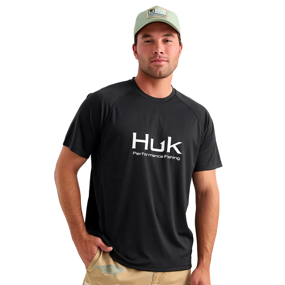Huk® Men's Weekend Angler Short Sleeve Shirt with Custom Logo 1