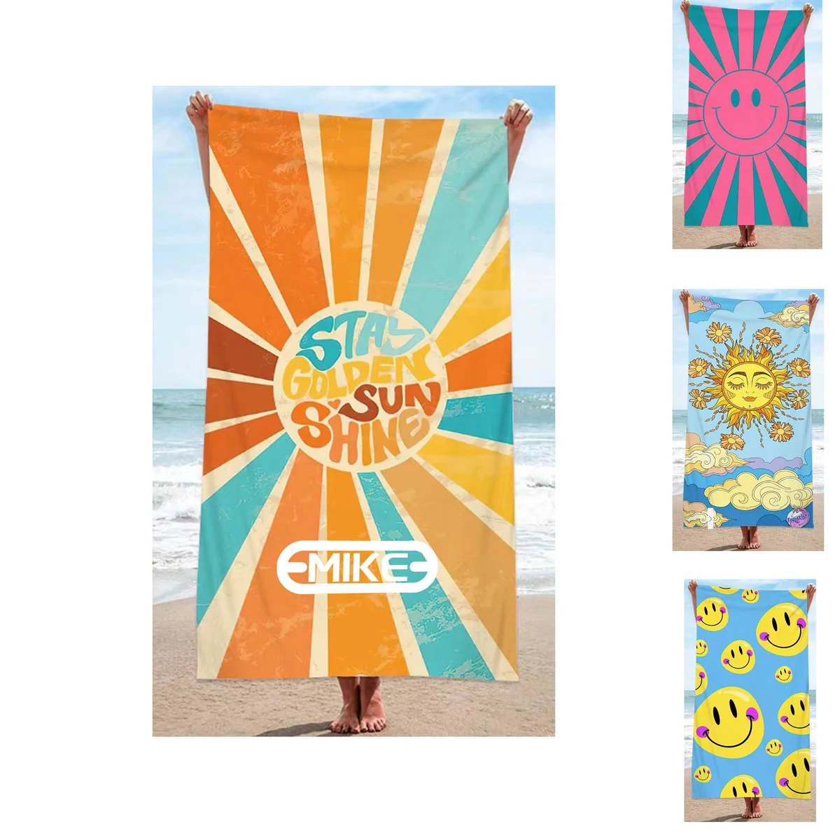 Heavyweight Subli-Plush Velour Beach Towel 1
