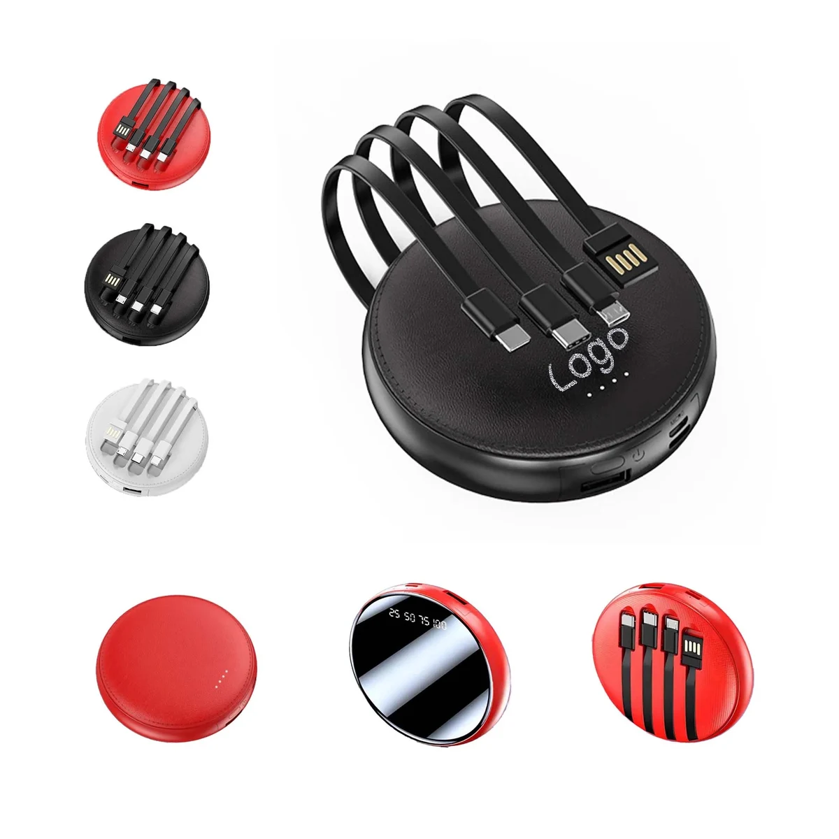 Round PU Power Bank 1