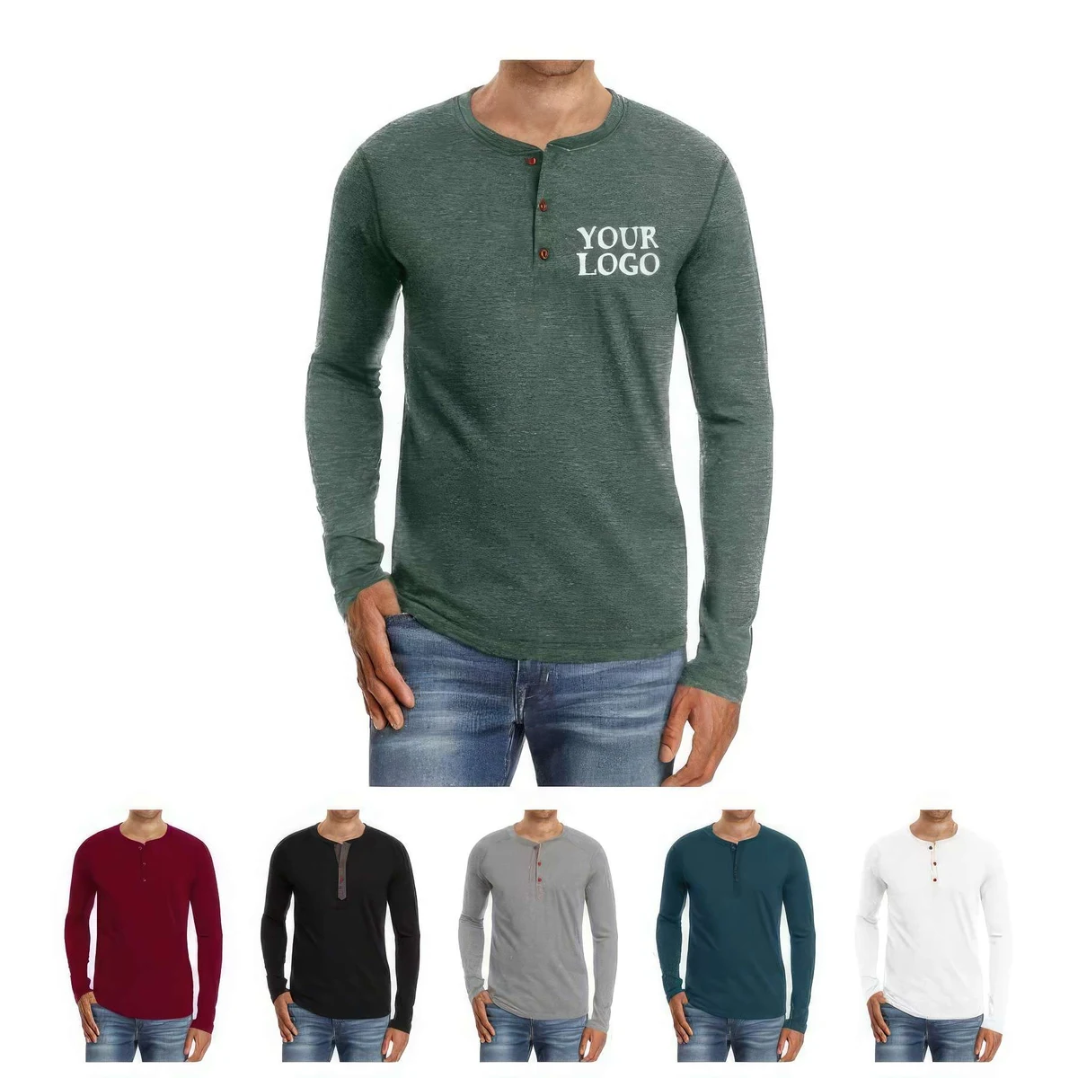 Personalized Men's Long Sleeve Shirts Casual Tops 1