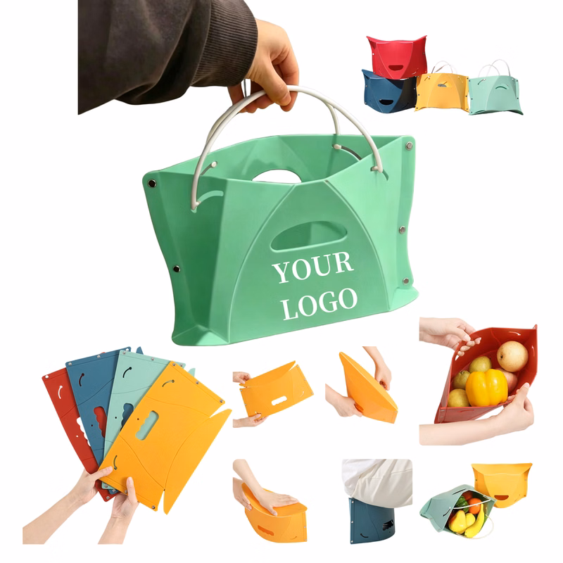 Foldable 2-in-1 Stool Storage Basket