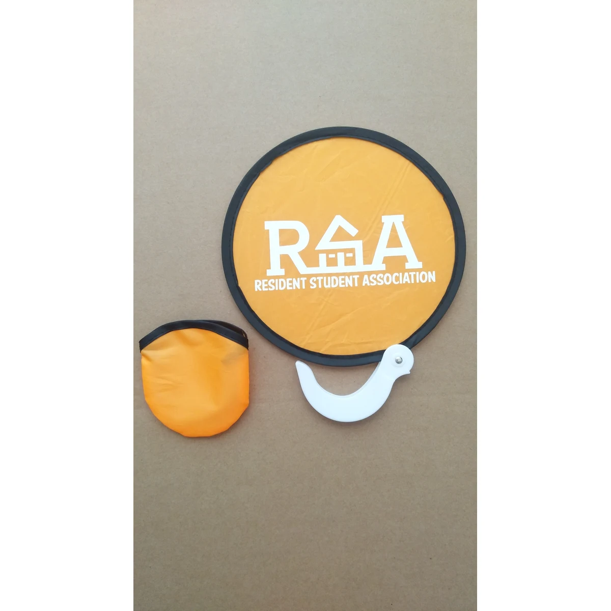 Foldable flying disc hand fan 1