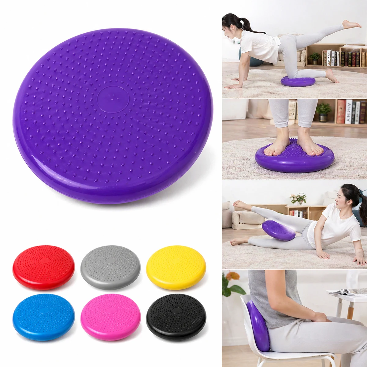 Inflatable Balance Disc Wobble Cushion 1