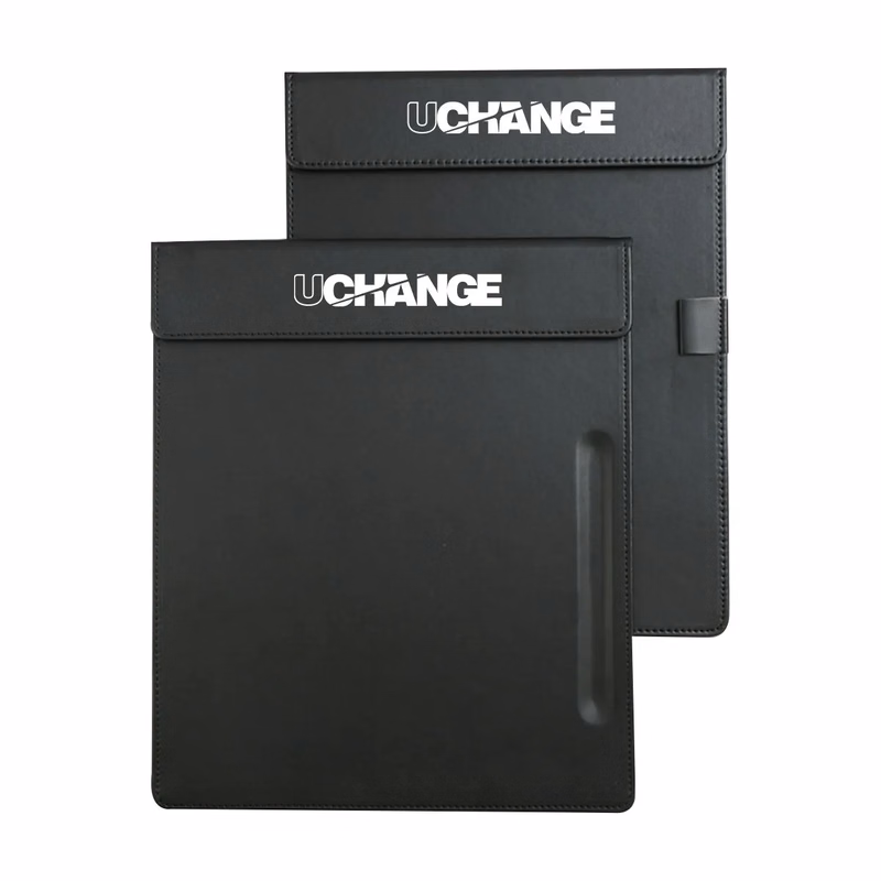 A4 PU Leather Padfolio With Pen Loop And Flap