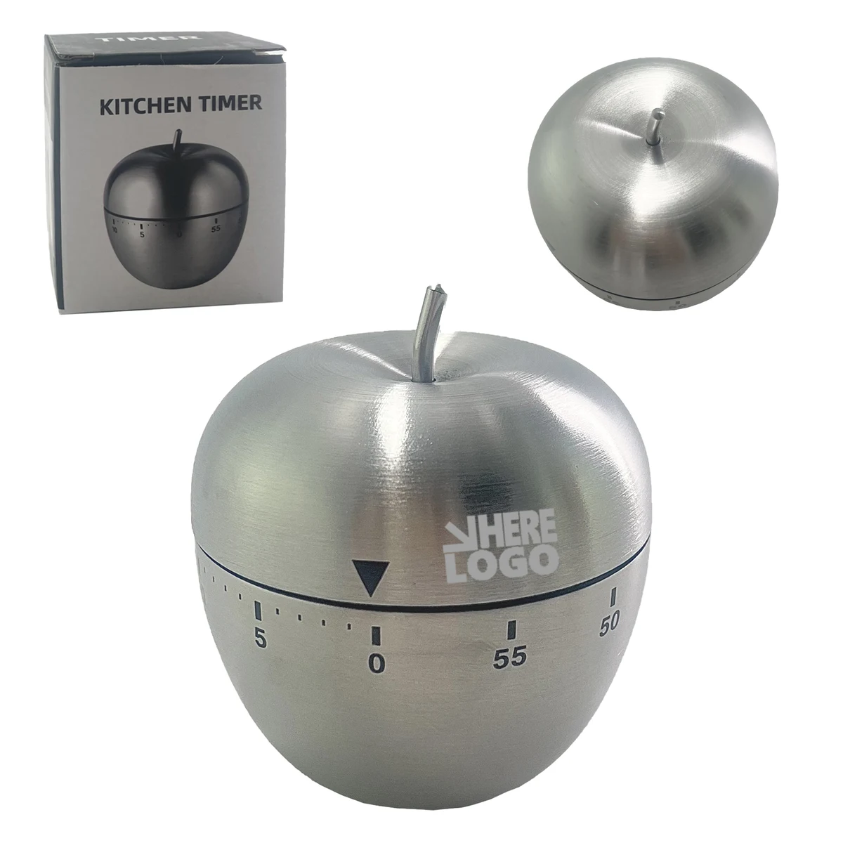 Stainless Steel Apple Kitchen Timer 1