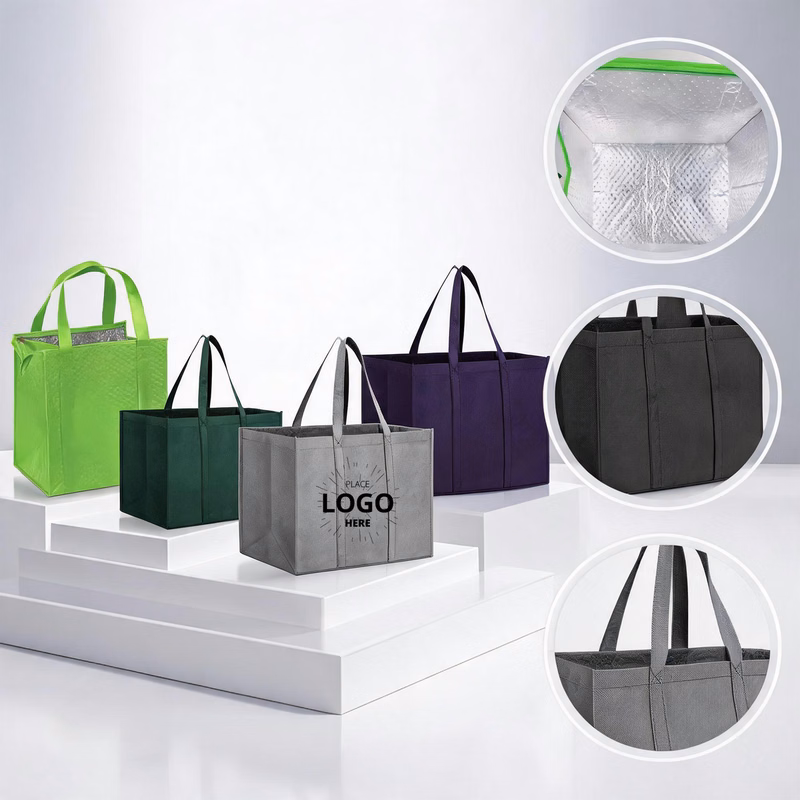 Multi-color Aluminum Lined Lunch Tote Bags