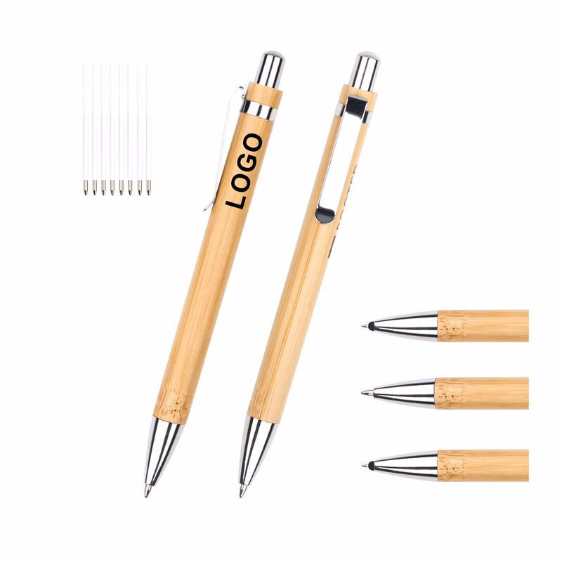 Bamboo Ballpoint Pen with Laser Engraving