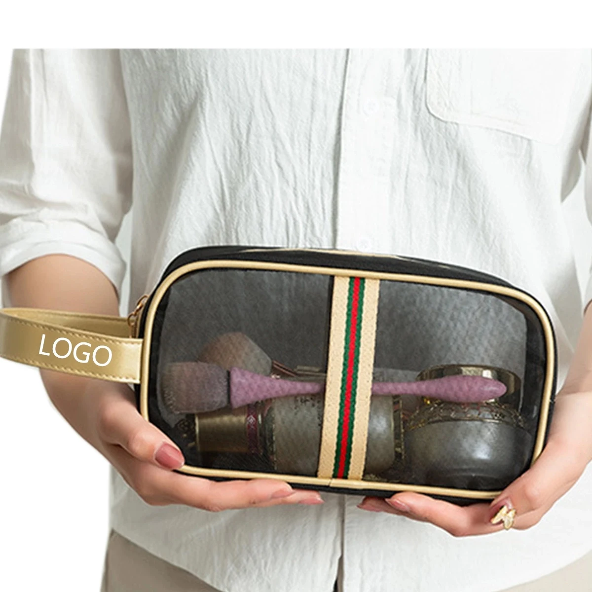 Mesh Makeup Bag With Zipper 1