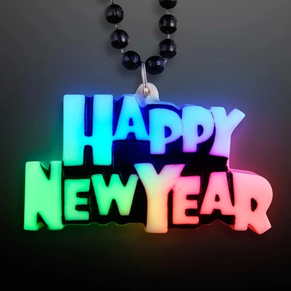 Happy New Year LED Charm Necklace 1