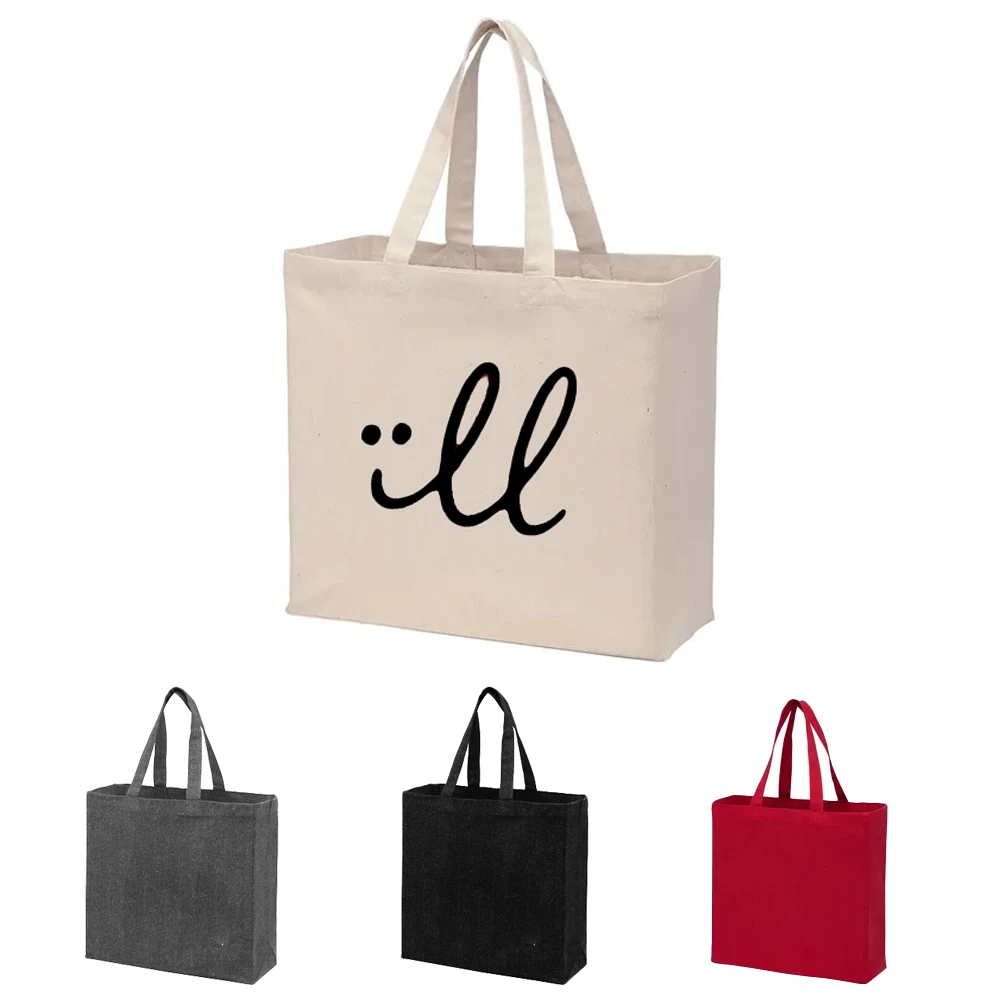 Recycle Cotton Canvas Tote Bag, custom tote bag with logo imprint 1