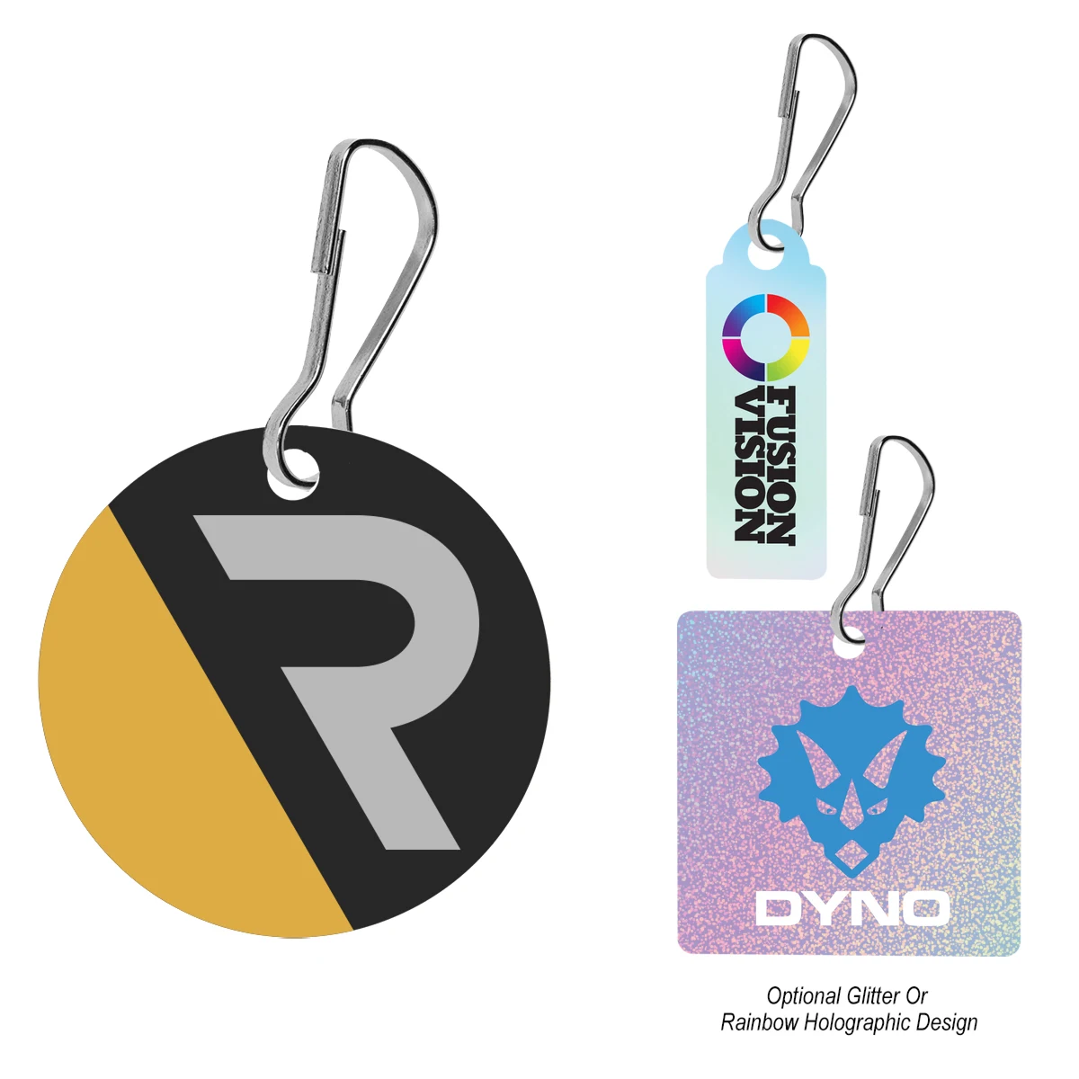 Acrylic Zipper Pull - Custom Shape 3" 1