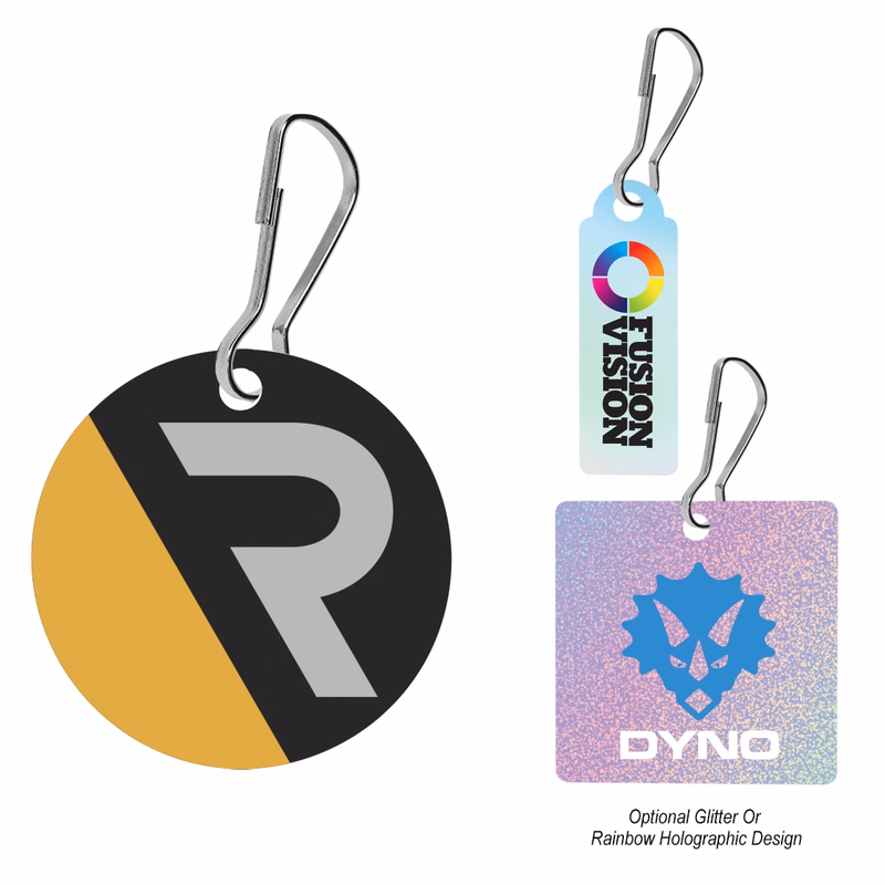 Acrylic Zipper Pull - Custom Shape 3"