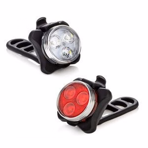 Usb Rechargeable Super Bright Bicycle Light (1Set)