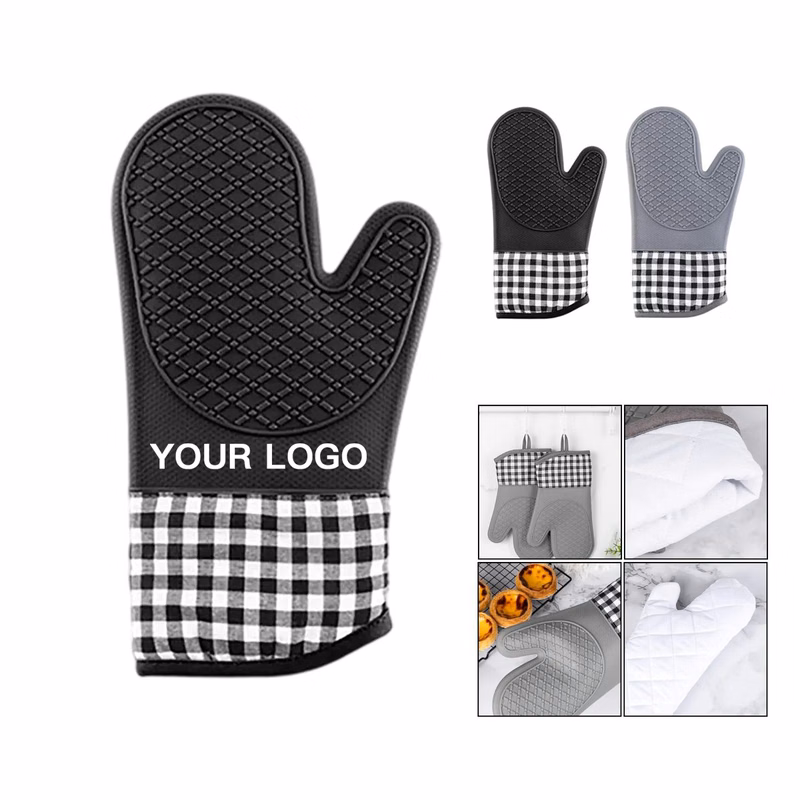 Silicone Oven Gloves with Cotton Lining
