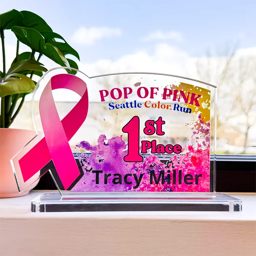 3/8" Custom Ultra Vivid Color Acrylic Awards 1