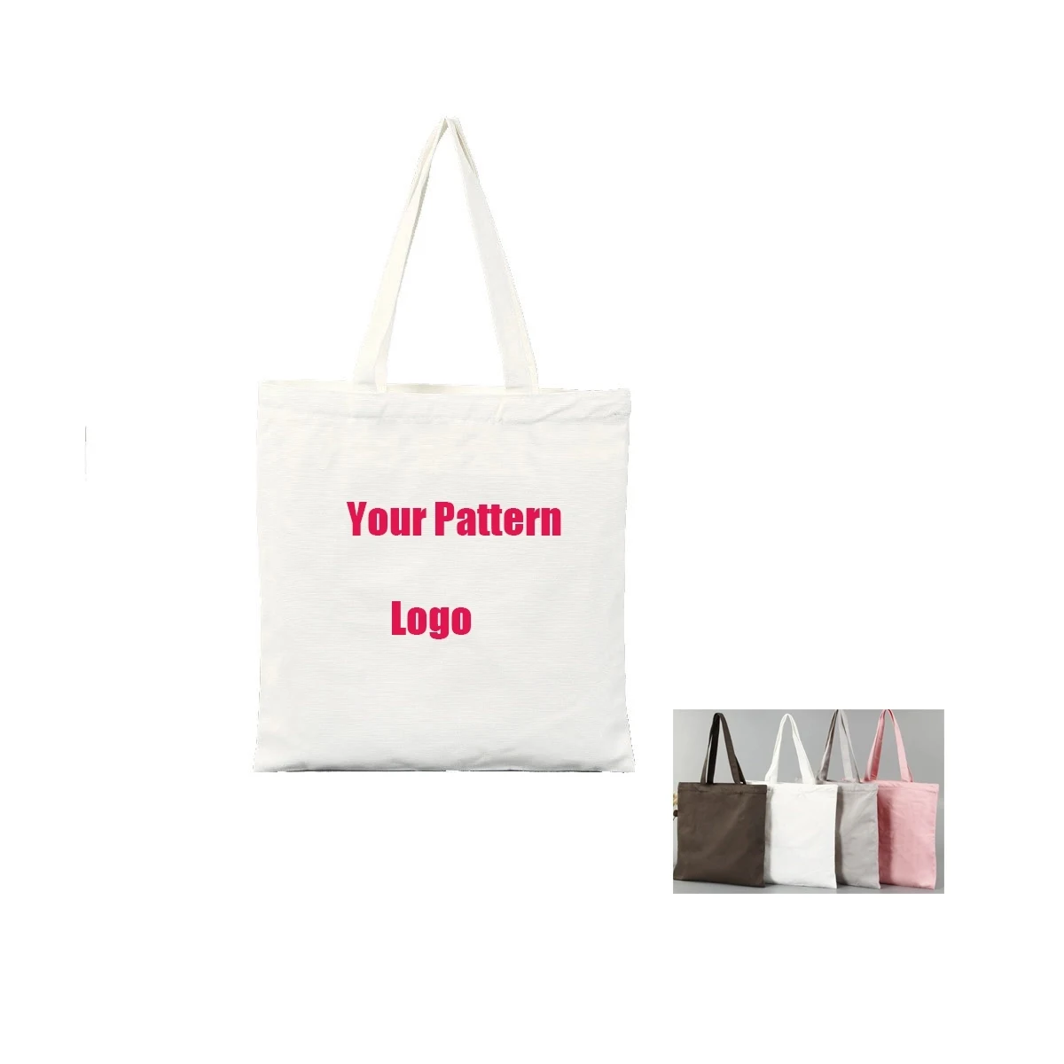 Customized Canvas Advertising Shopping Tote, custom tote bag with logo imprint 1