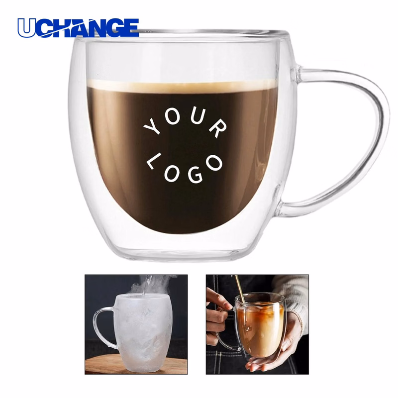 Glass Tea Cup Drinkware Transparent for Kitchen or Cafe