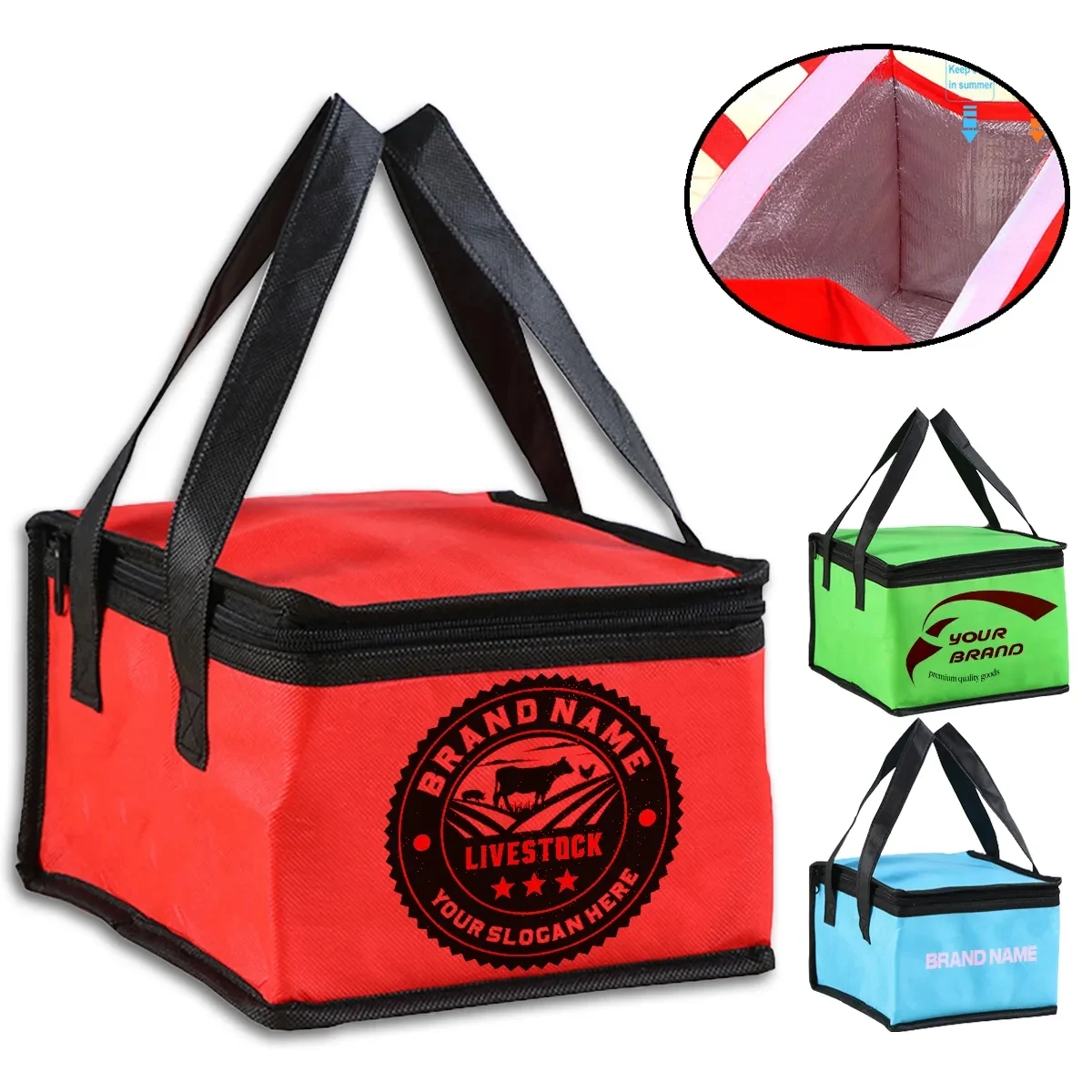 Reusable Waterproof Cooler Insulated Lunch Tote Bags 1