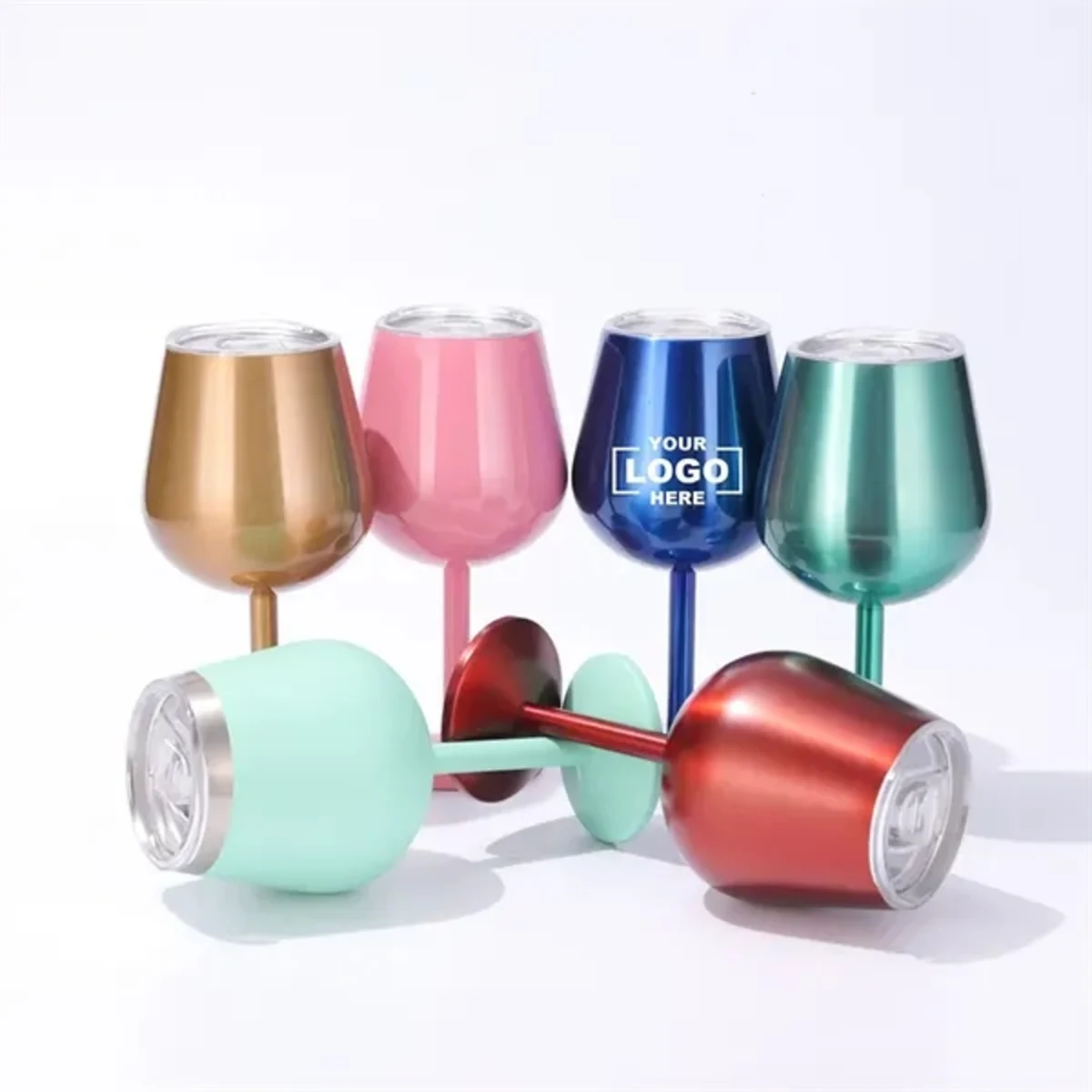10oz Stainless Steel Stemmed Wine Goblet Cup
1