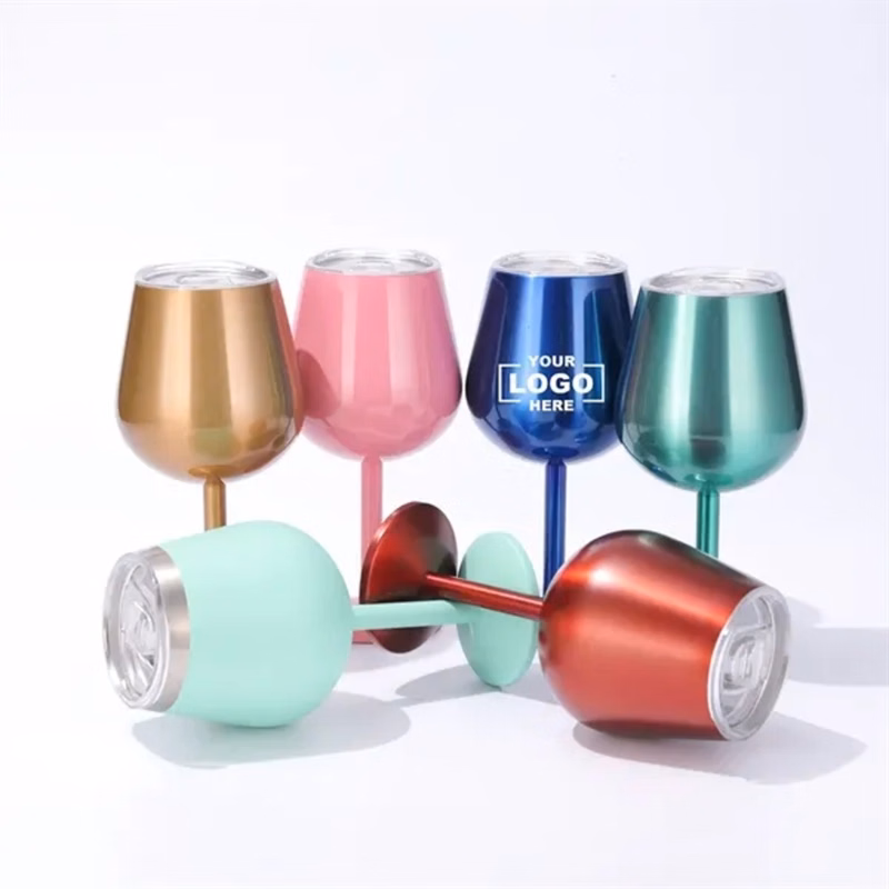 10oz Stainless Steel Stemmed Wine Goblet Cup
