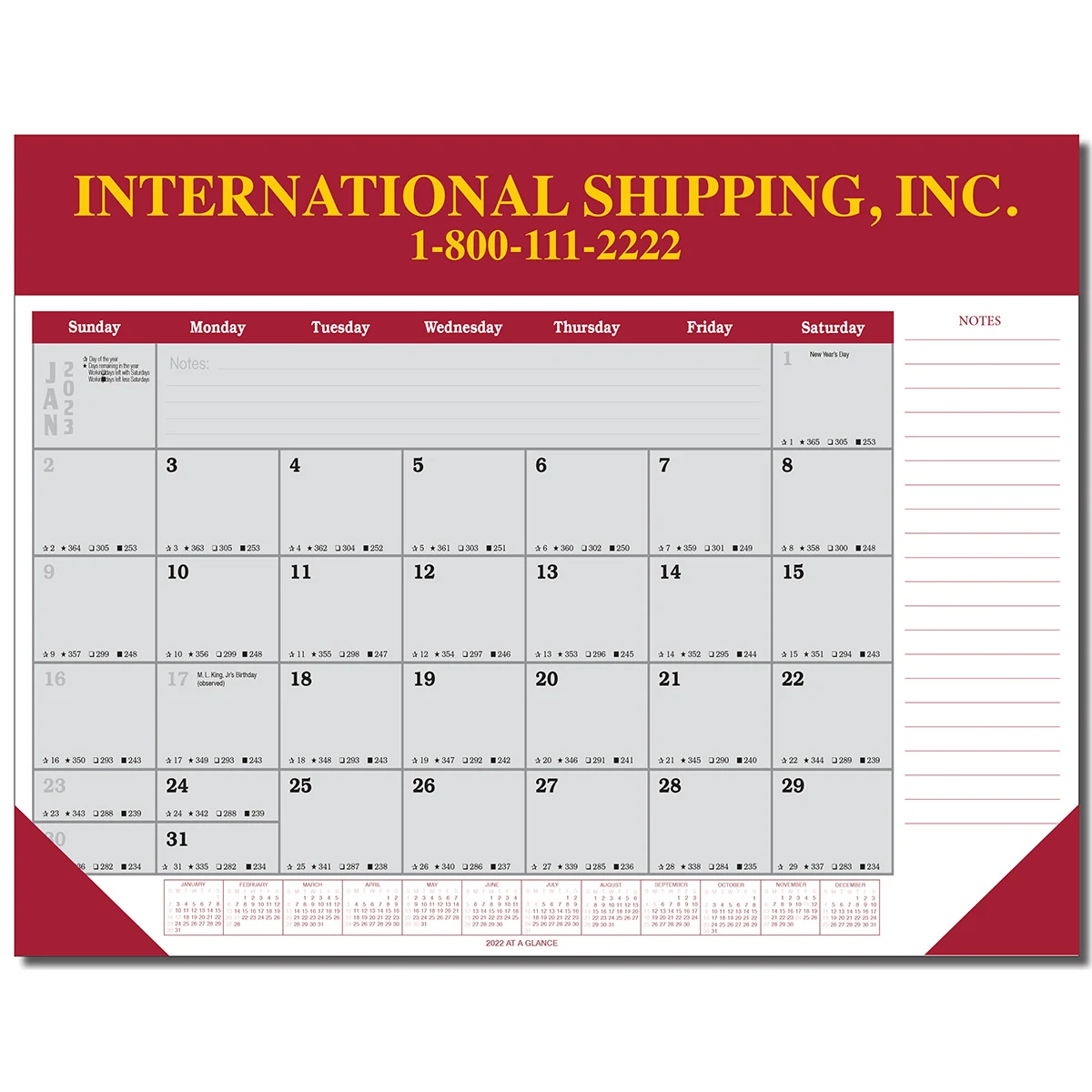 12 Month Calendar Vinyl Planner 1
