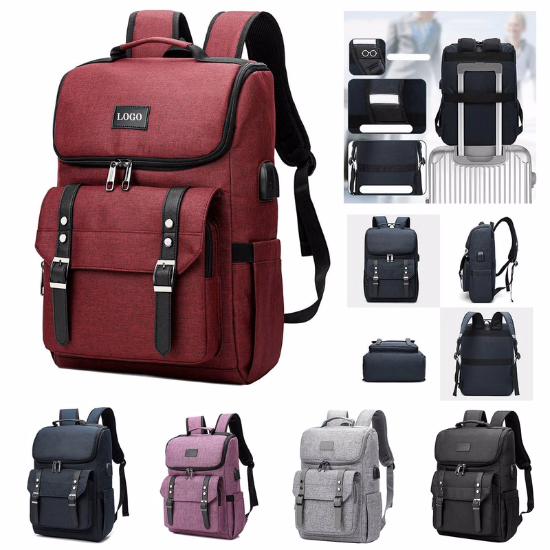 Charging Vintage Laptop Backpack
