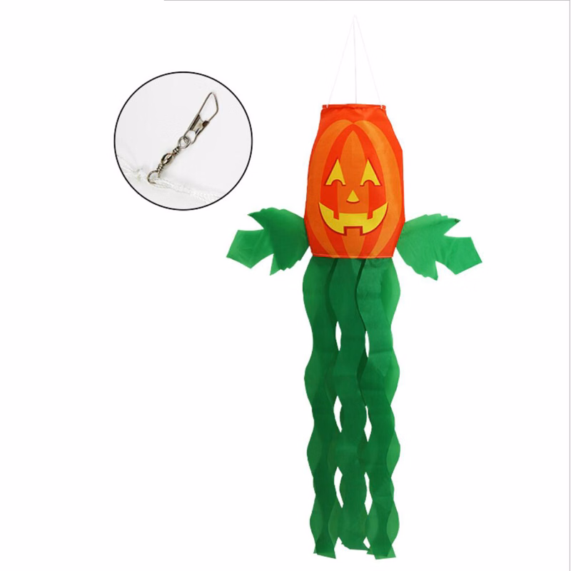 Halloween Pumpkin Ghost Windsock Flag