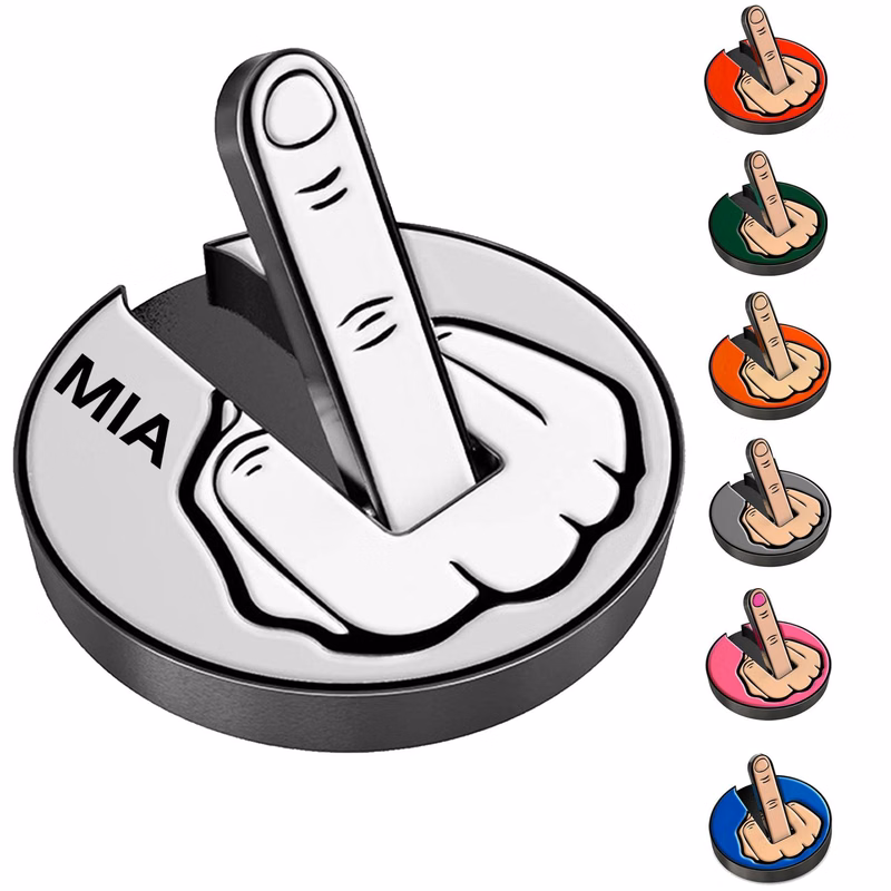 Vertical Middle-Finger Golf Cap Clip