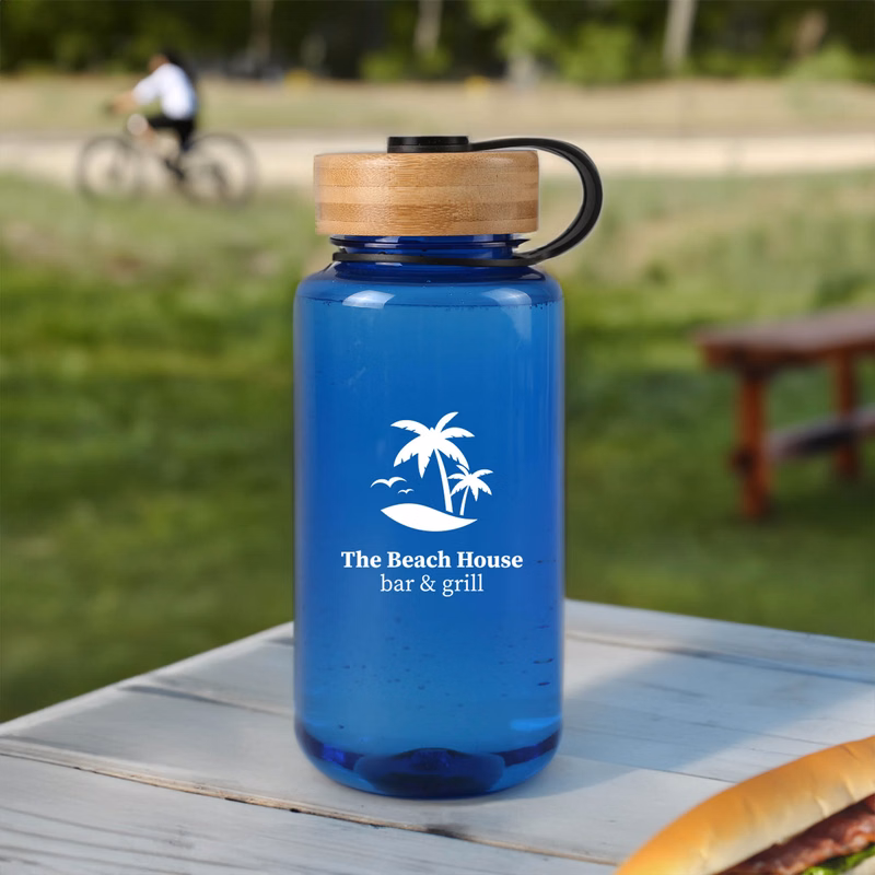 32 Oz. Oasis Tritan Bottle W/ Bamboo Lid