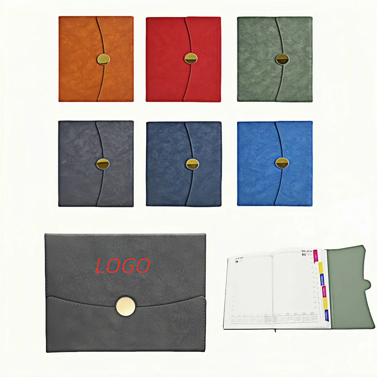 PU Leather Notebook - A5 Slim Refillable Notepad 1