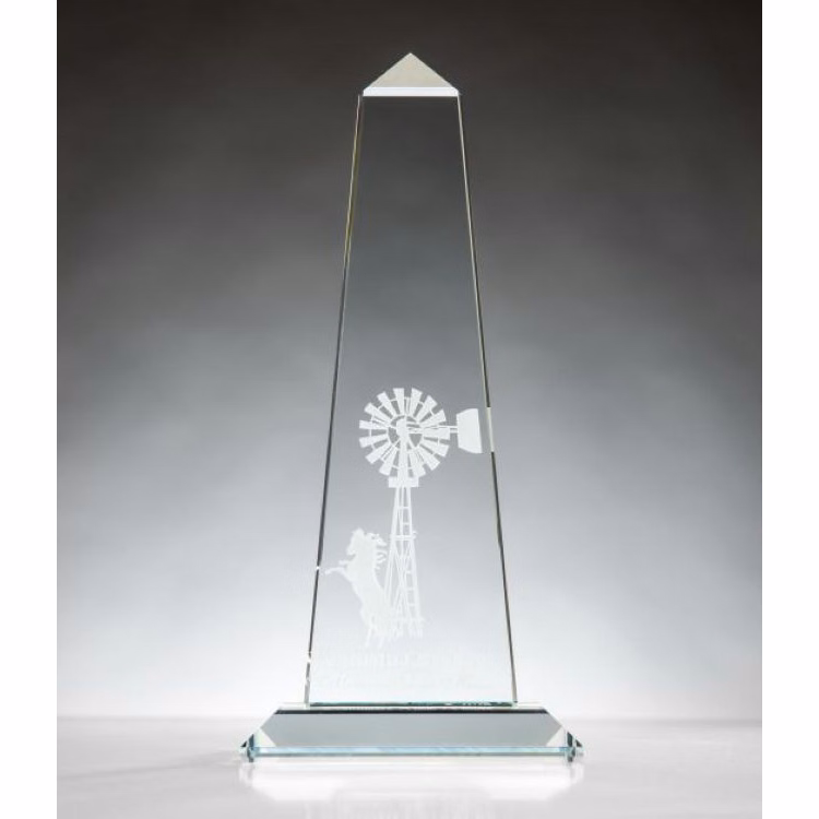 USA Obelisk Clear Glass Award