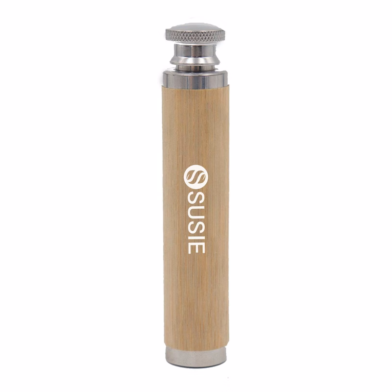 1.5oz Bamboo Stainless Steel Wine Decanter