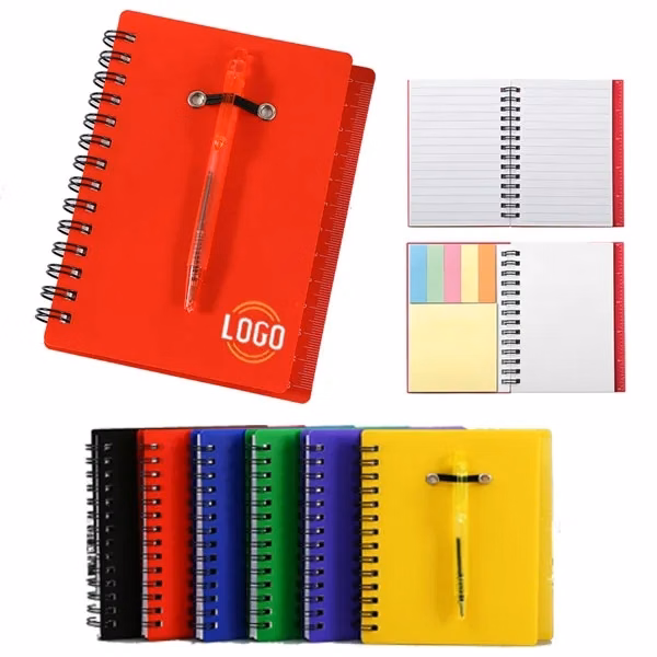 Notebook Pocket Notepad Set with Pen and Sticky Notes