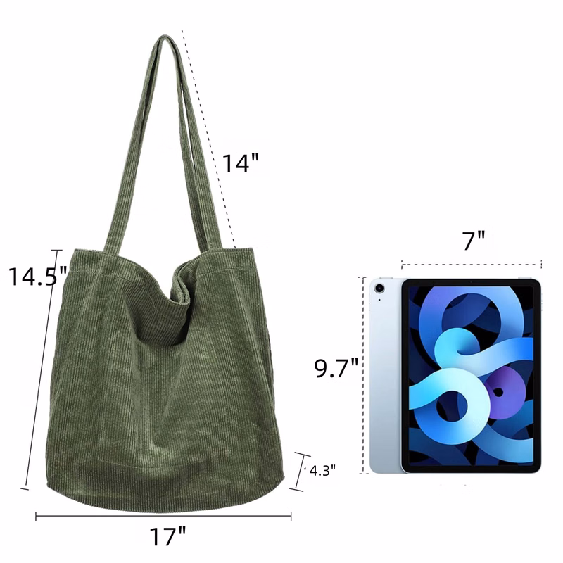 Women Corduroy Tote Bag