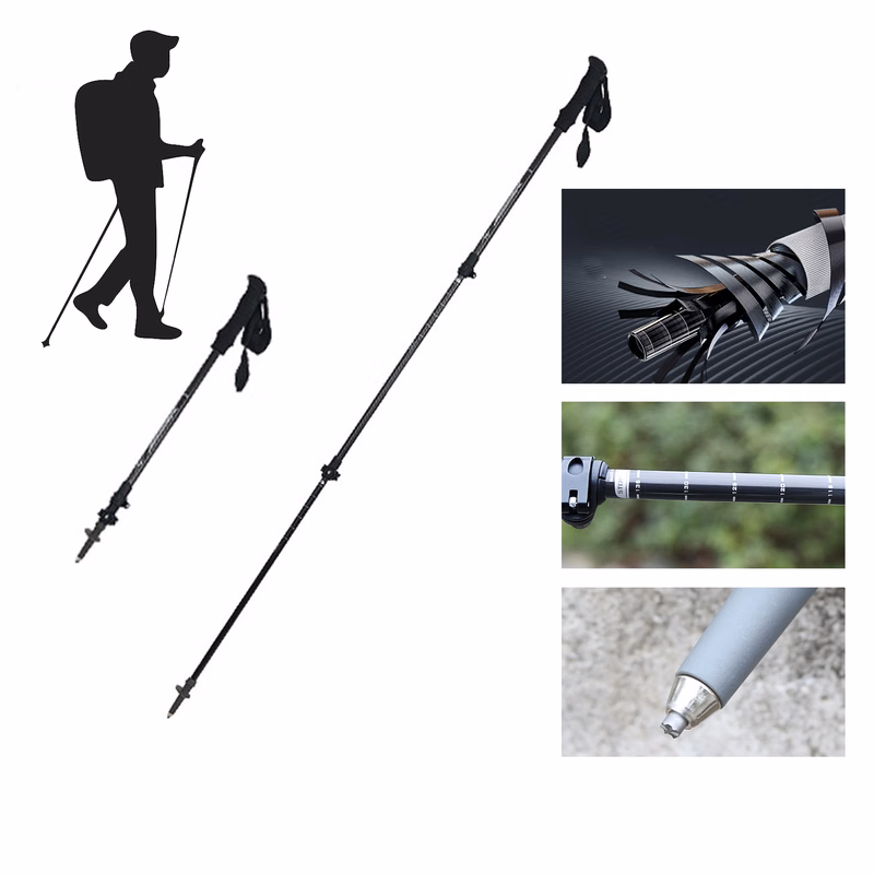 Adjustable Carbon Trekking Staff For Outdoor Hiking Travel
