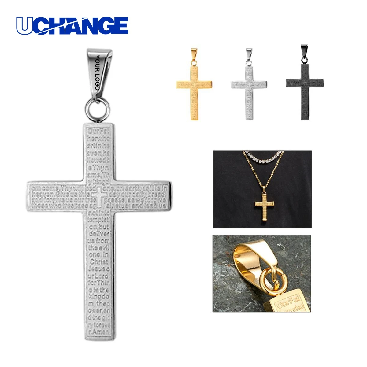 Stainless Steel Cross Necklace 1