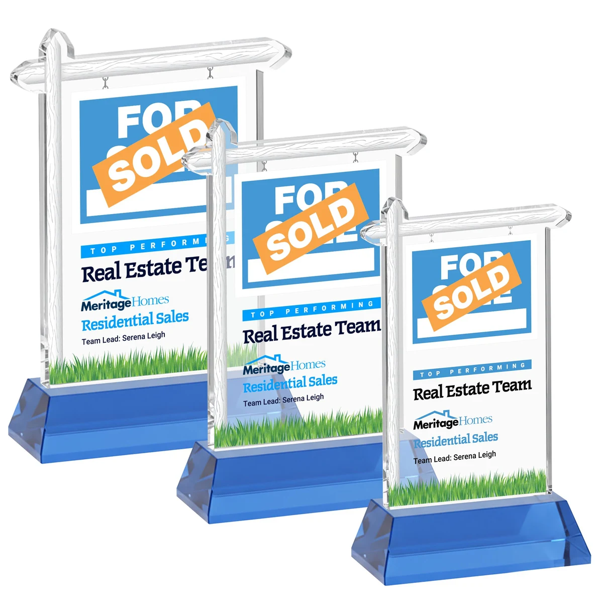 Real Estate VividPrint™ Award on Hartford Base - Sky Blue 1