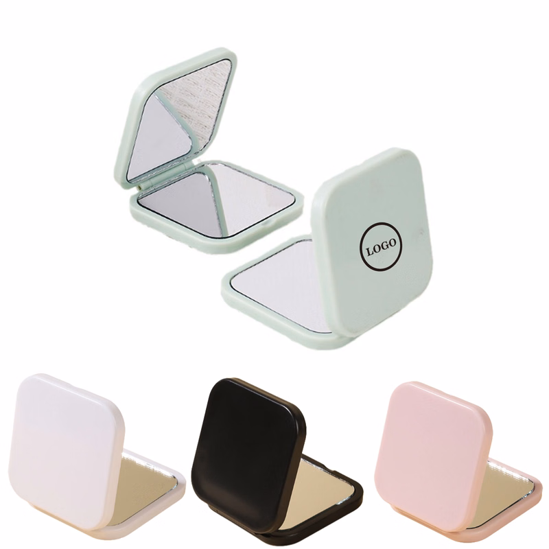 Portable Flip Makeup Mirror with Dual Mirrors