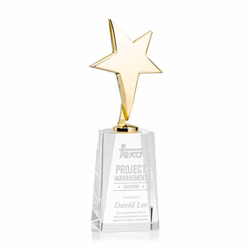 Tuscany Gold Star on Cairns Base - Clear