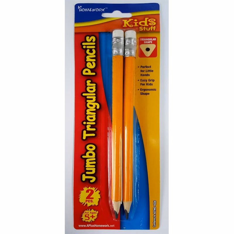 #2 Triangular Pencils - Yellow Pre-Sharpened 2 Count