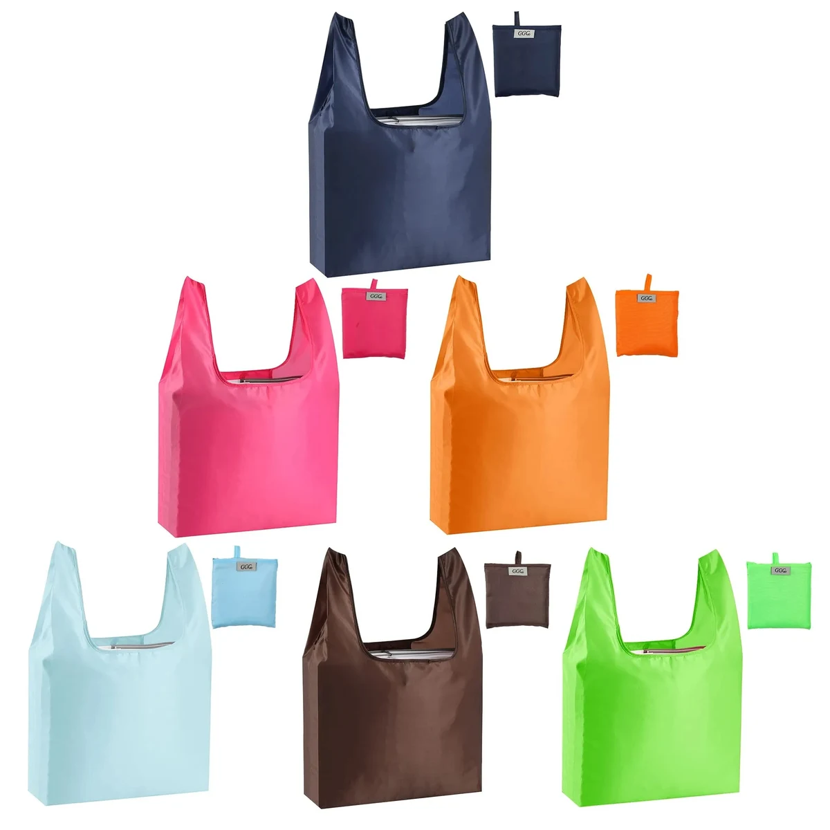 Large Reusable Foldable Grocery Bags, custom tote bag with logo imprint 1