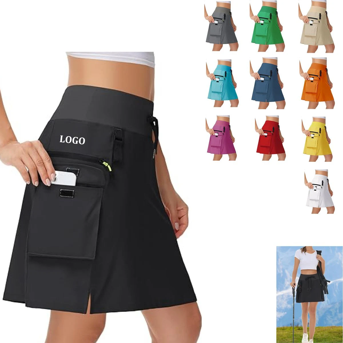 Women's Hiking Cargo Skorts Skirt 1