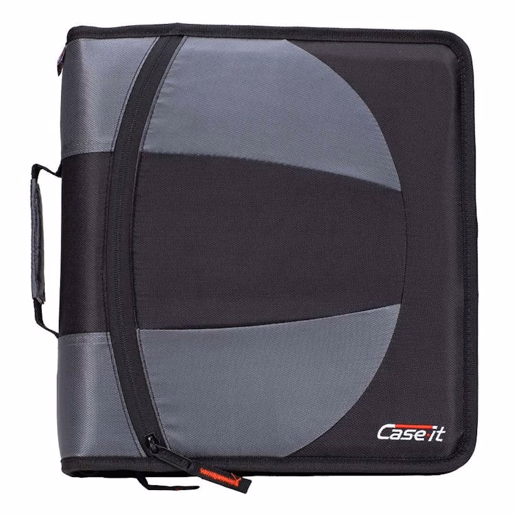 Case-It Dual Zipper Binders - Jet Black 3"