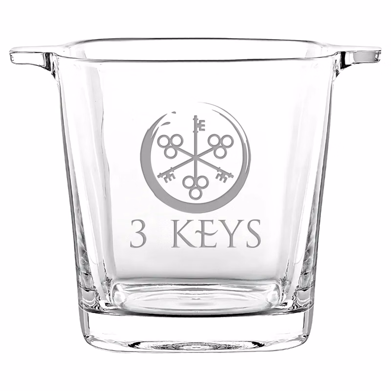 Square Glass Ice Bucket