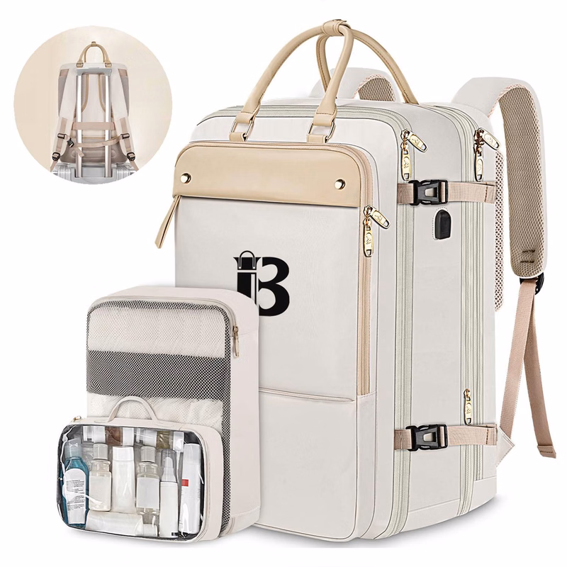 Large Capacity Nylon Travel Backpack w/ USB Port
